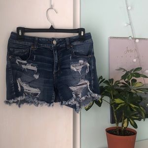 American Eagle Super Stretch Dark Wash Jean Shorts